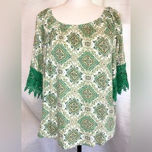 Knapp Studio Green 3/4 Sleeve Shirt